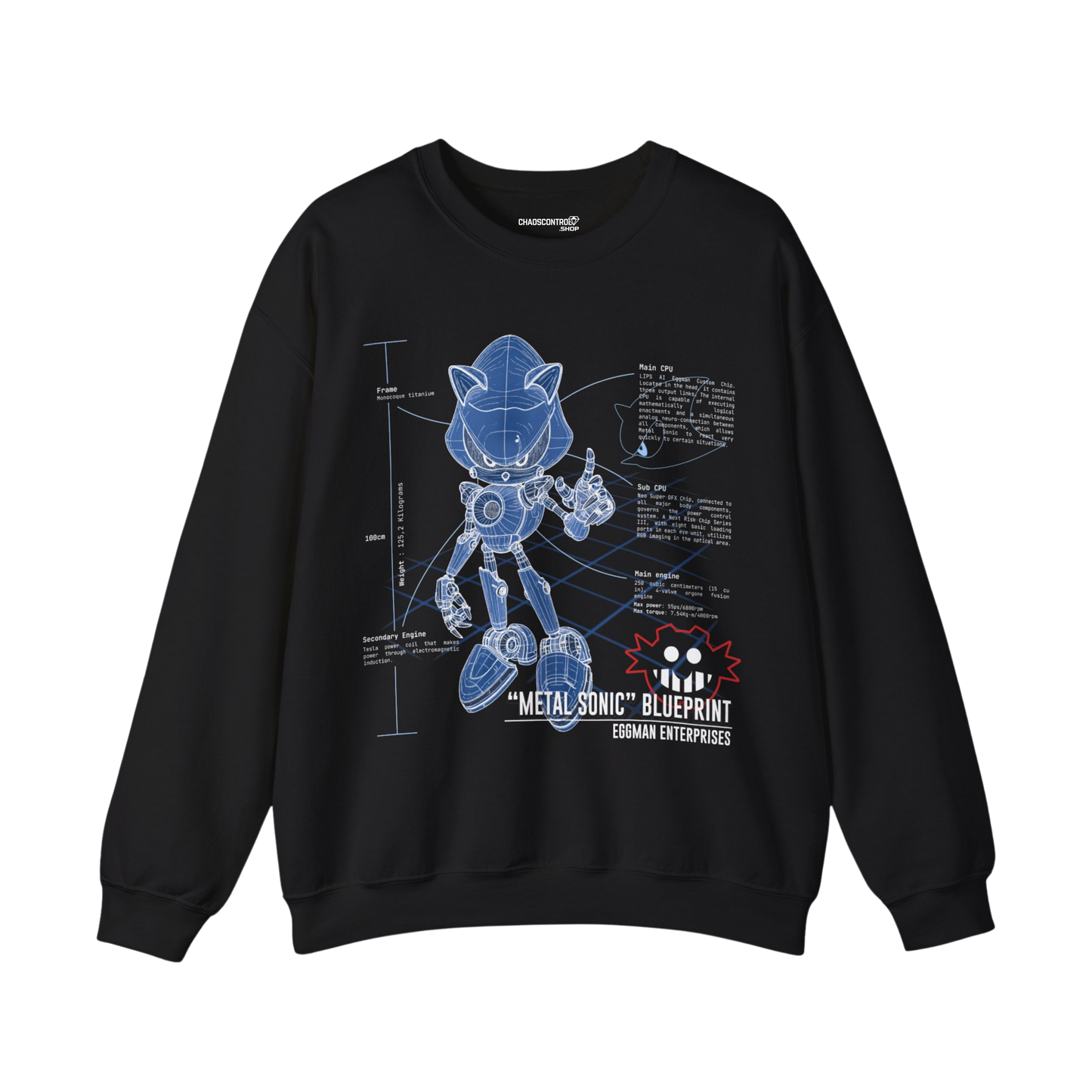 Metal Sonic Blueprint (Sweater)